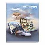 Тетрадь предметная арт. 60492/ ИСТОРИЯ /48 л., А5+, вн.блок - клетка, выборочный ТВИН УФ-лак.
