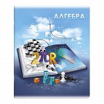 Тетрадь предметная арт. 60489/ АЛГЕБРА /48 л., А5+, вн.блок - клетка, выборочный ТВИН УФ-лак.