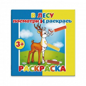 Раскраска "Посмотри и раскрась", В ЛЕСУ