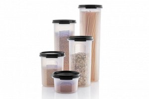 Компактус 1,1 л для сыпучих продуктов с черной крышкой 1шт - Tupperware®.