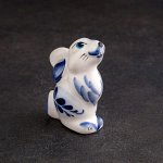 Сувенир &quot;Зайка синий&quot;, фарфор, 5 см