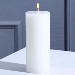 Свеча интерьерная "Столбик", белая, 12 х 5 см