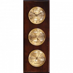 Настенные часы-барометр, серия: Интерьер, "Оксен", плавный ход, 13 х 42 х 1.5 см
