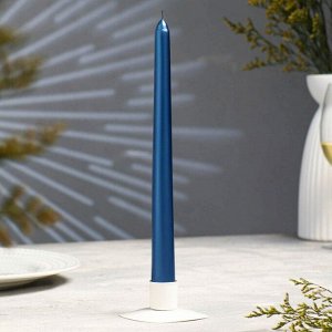 Свеча античная, 2,3х 25 см, лакированная, синий металлик