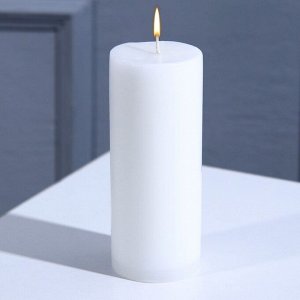 Свеча интерьерная "Столбик", белая, 9 х 3.5 см