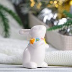 Фигура &quot;Заяц в цветах&quot; белый, 5х4х6см МИКС