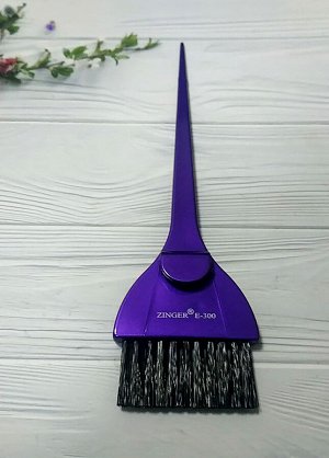Zinger Кисть для окрашивания волос с держателем (фиолетовая)