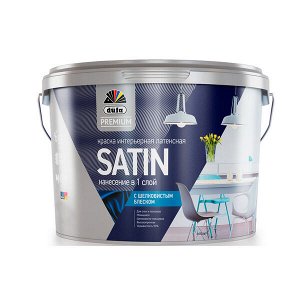 Латексная интерьерная краска с шелковистым блеском Dufa Premium ВД SATIN база 1 2.5 л