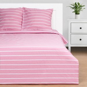 Постельное бельё Этель Евро Pink stripes 200х217см, 220х240см, 70х70см-2 шт, 100% хлопок,поплин