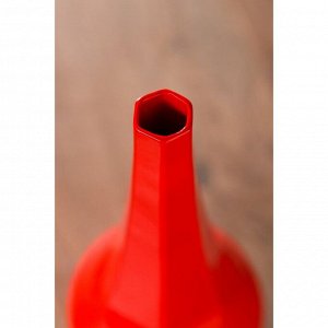 Ваза керамическая "Гибискус", напольная, цвет красный, 43 см