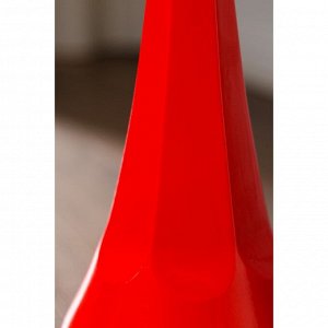 Ваза керамическая "Гибискус", напольная, цвет красный, 43 см
