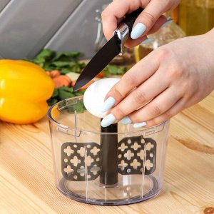 Блендер - овощерезка механический Magistro Vegan pro, 2 насадки, белый
