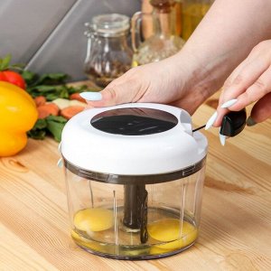 Блендер - овощерезка механический Magistro Vegan pro, 2 насадки, белый