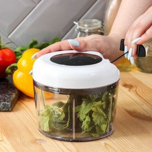 Блендер - овощерезка механический Magistro Vegan pro, 2 насадки, белый