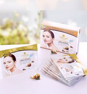Маска для лица тканевая Золото и Улитка, Pibamy