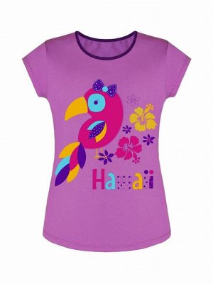 Сиреневая футболка для девочки Цвет: сиреневый