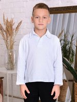 Белая рубашка-поло для мальчика Цвет: белый