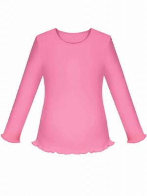 Школьный розовый джемпер (блузка) для девочки Цвет: розовый