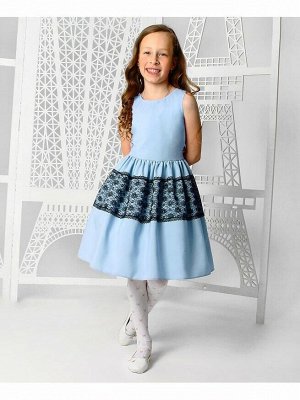 Нарядное платье голубого цвета для девочки Цвет: Голубой