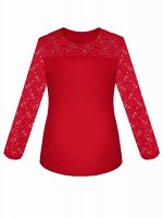 Красный джемпер (блузка) для девочки Цвет: красный
