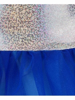 Нарядное серебряное платье для девочки Цвет: серебряный