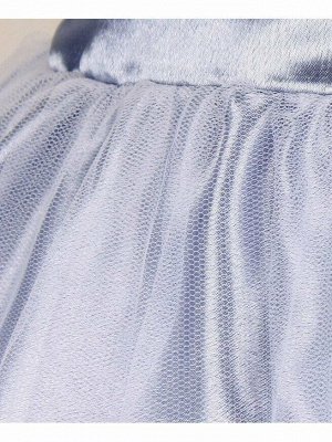 Нарядное платье для девочки серебристо-серого цвета Цвет: серебристо-серый