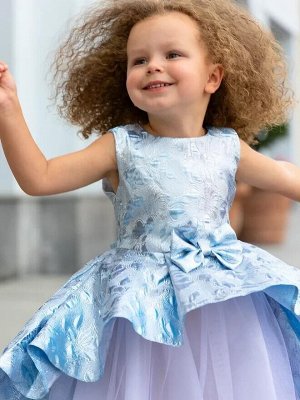 Нарядное голубое платье для девочки Цвет: Голубой