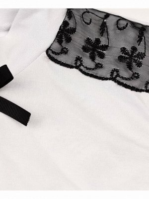Белая водолазка (блузка) для девочки Цвет: белый