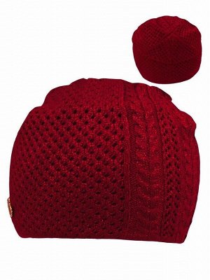 Красная шапка для девочки Цвет: красный