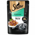 Sheba пауч 75гр д/кош Ломтики Кролик/Желе (1/28)