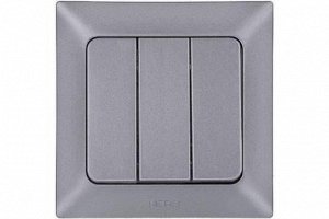 NE-AD Выключатель 3-кл., 10А, 250В, Aras, Серебро 93-122-33 Турция
