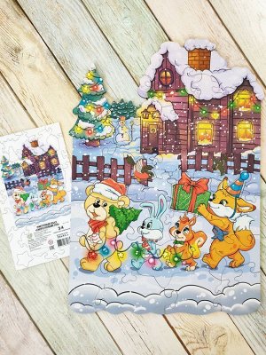 Фигурный пазл "Скоро Новый год"