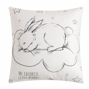 Подушка Этель "Little bunny", 40*40 см, 100% п/э, велюр