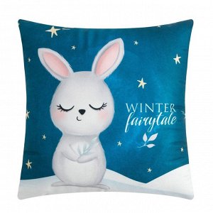 Подушка Этель "Winter fairy", 40*40 см, 100% п/э, велюр