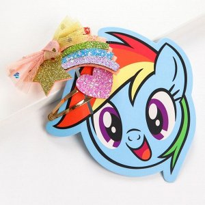 Набор заколок для волос, 2 шт "Радуга Деш", My Little Pony