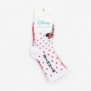 Набор носков "Minnie", Минни Маус 2 пары, цвет красный/белый, 18-20 см