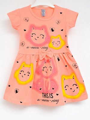 Платье для девочки цвет персиковый