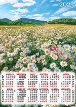 Листовой календарь на 2023 год А2 &quot;Полевые цветы&quot;