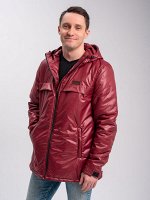Куртка мужская демисезонная на флисе &#039;Деми&#039; бордо
