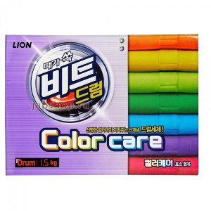 CJ LION Стир/порошок "Beat Drum Color" 1500гр для цветного белья автомат (коробка)