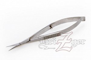 Ножницы для кожи KNP-17"D" прямые, матовое покрытие, пружинное соедининение  BriZger
