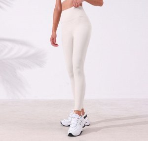 Женские спортивные леггинсы с вырезом на задней части, цвет белый