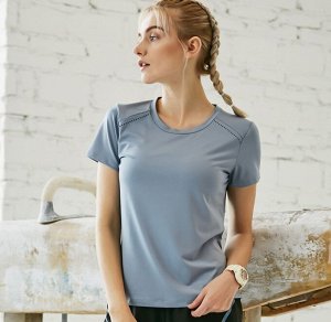 Женская спортивная футболка, цвет голубой