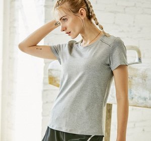 Женская спортивная футболка, цвет серый