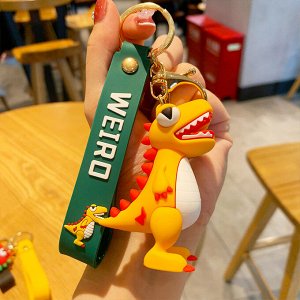 Брелок динозавр (желтый) - Для ключей, рюкзаков и сумок