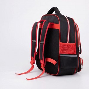 Рюкзак, отдел на молнии, 2 наружных кармана, 2 боковых кармана, цвет красный
