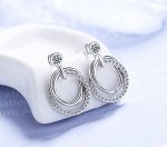 Серьги из стерлингового серебра с искусственным жемчугом