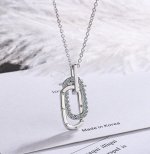 Кулон с цепочкой из стерлингового серебра 40+5 см