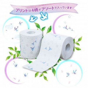Бумага туалетная Marutomi "Green Breeze Forest" 2-х слойная, 25м х 0,107м, 12 рул