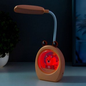 Лампа настольная "Крабер" LED 1 режим 1Вт USB розовый 26х6х9 см